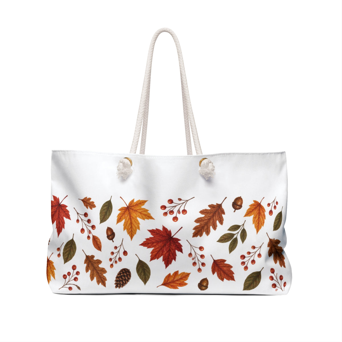 Fall Weekender Bag Leaves Coffee Sweaters & Cozy Weather Travel Tote  Autumn Overnight Bag | PNW Fall Gift
