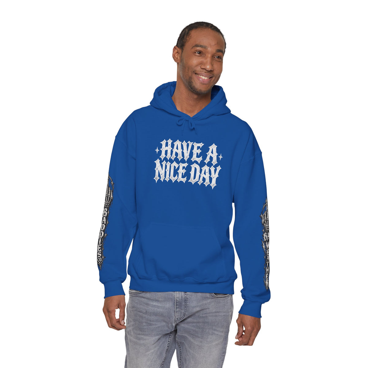 Have a Nice Day Gothic Sleeve Hoodie