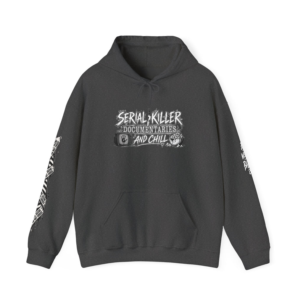 Serial Killer Documentaries and Chill Crime Scene Sleeve Hoodie