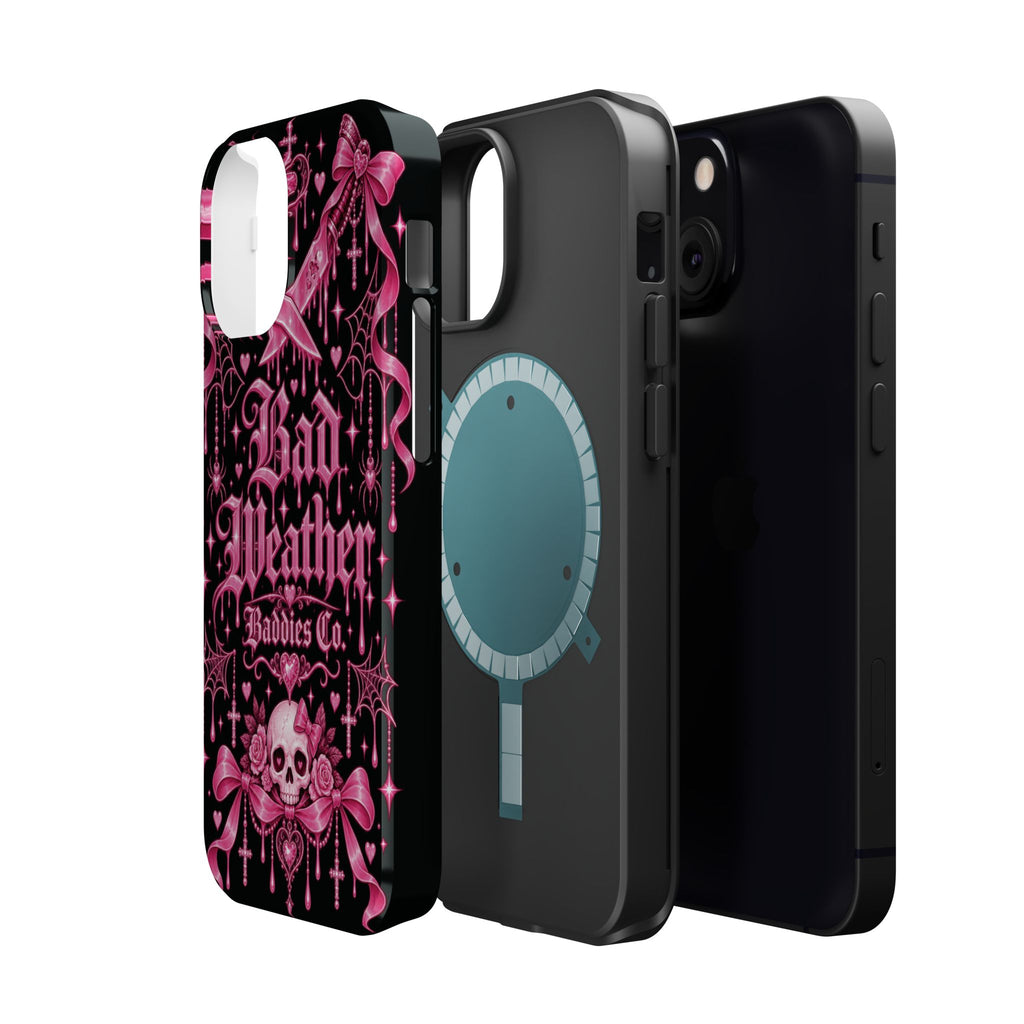 Pink Gothic Magnetic Phone Case With Impact Resistant Protection
