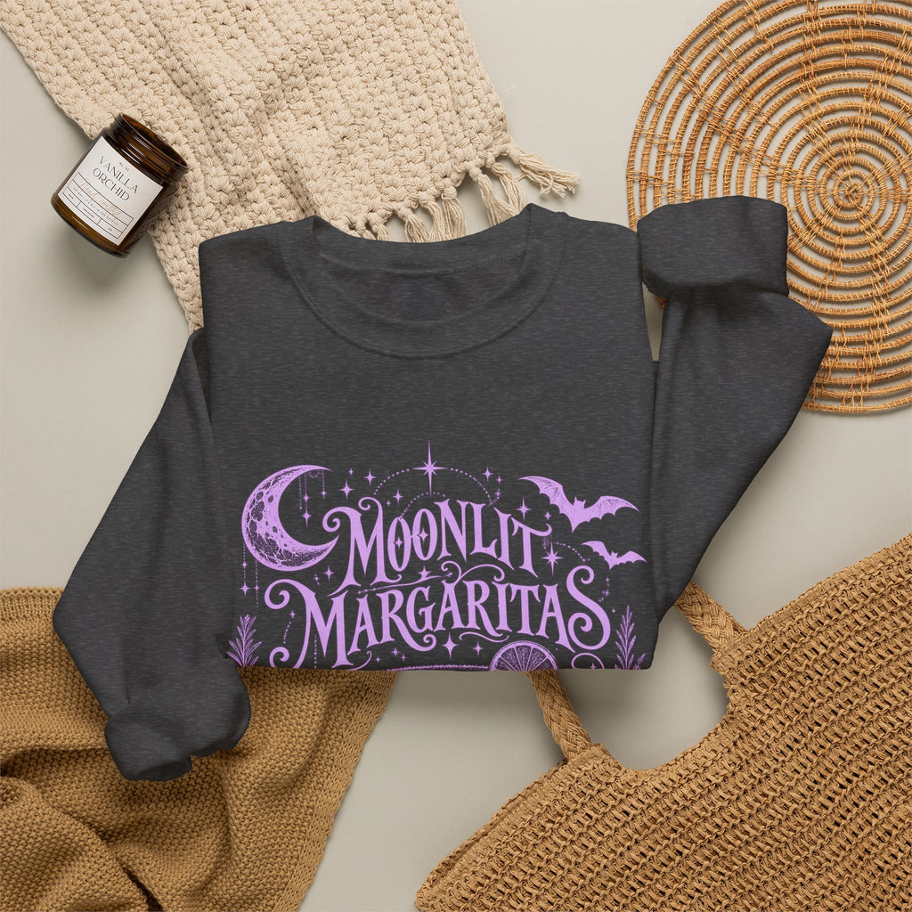 Moonlit Margaritas Witchy Unisex Crewneck Sweatshirt With Celestial Design