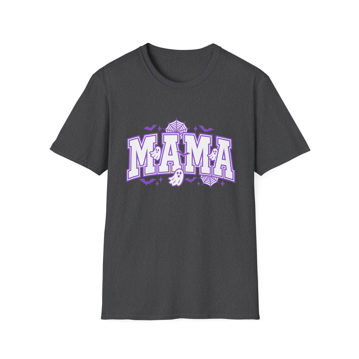 Spooky Mama Halloween Tee With Cute Ghosts Bats And Lavender Details