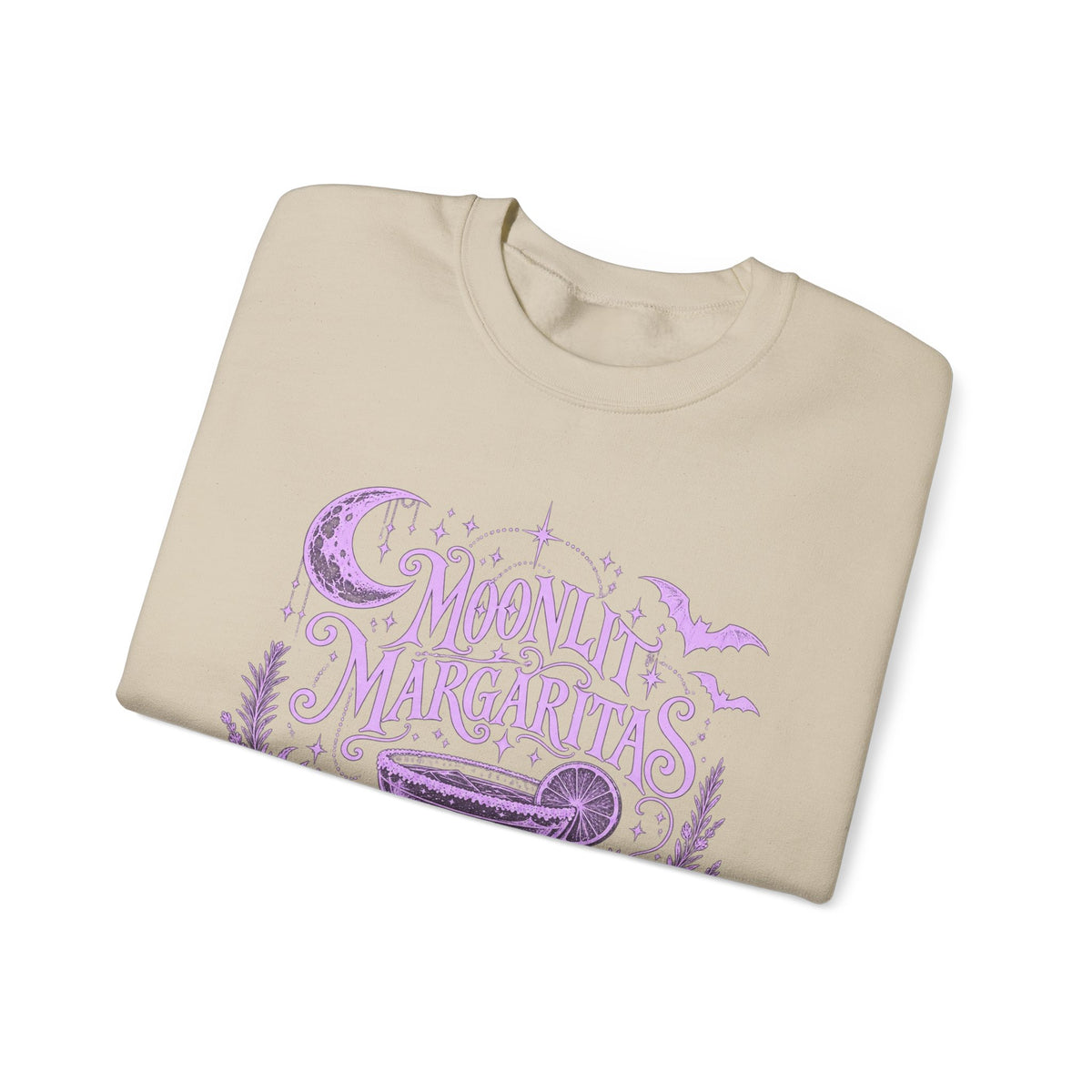 Moonlit Margaritas Witchy Unisex Crewneck Sweatshirt With Celestial Design
