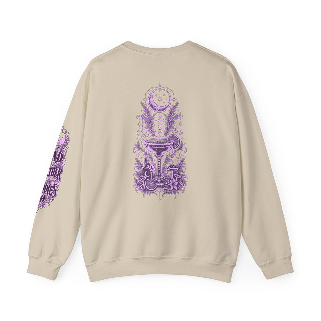 Moonlit Margaritas Witchy Unisex Crewneck Sweatshirt With Celestial Design