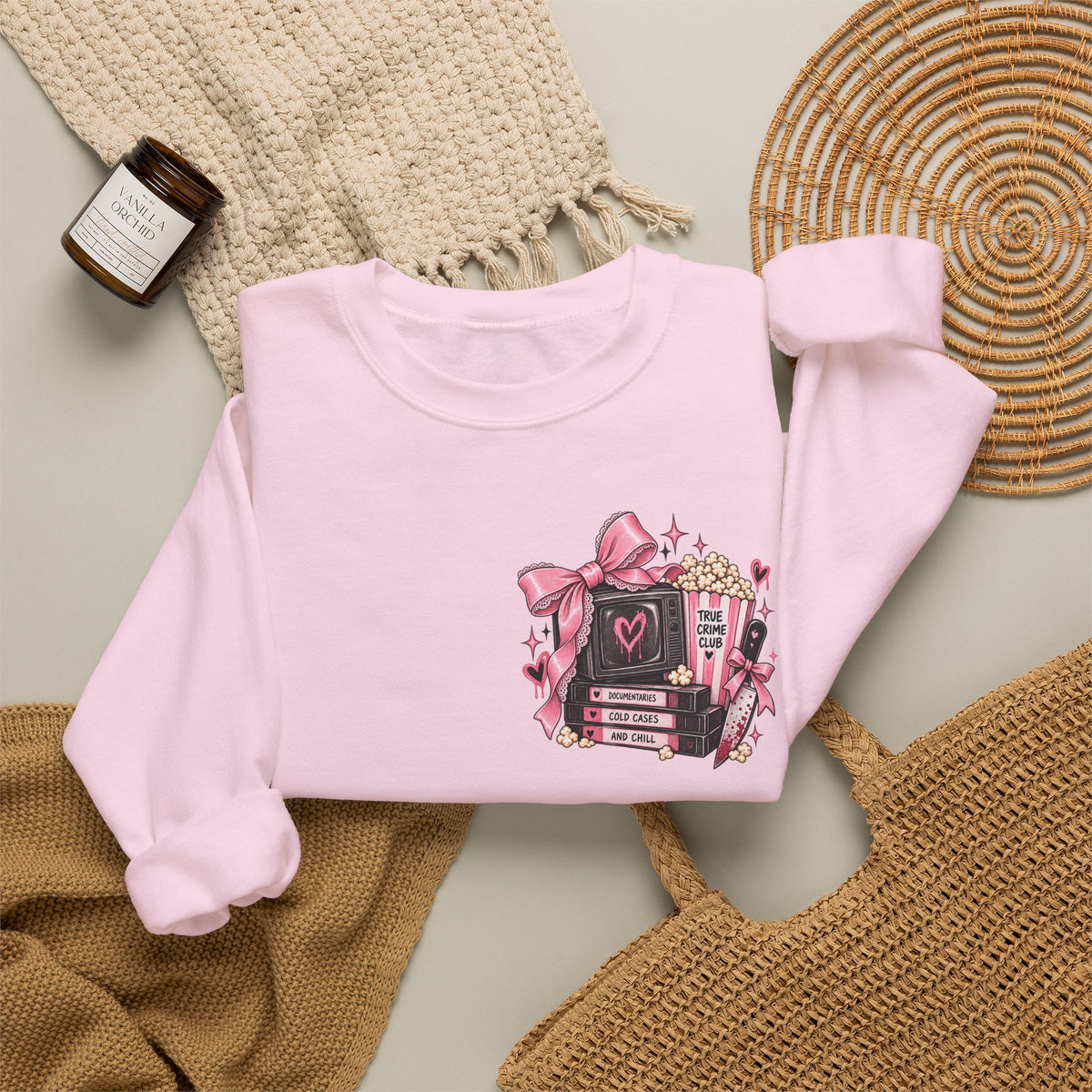 Serial Killer Documentaries and Chill Coquette Crewneck
