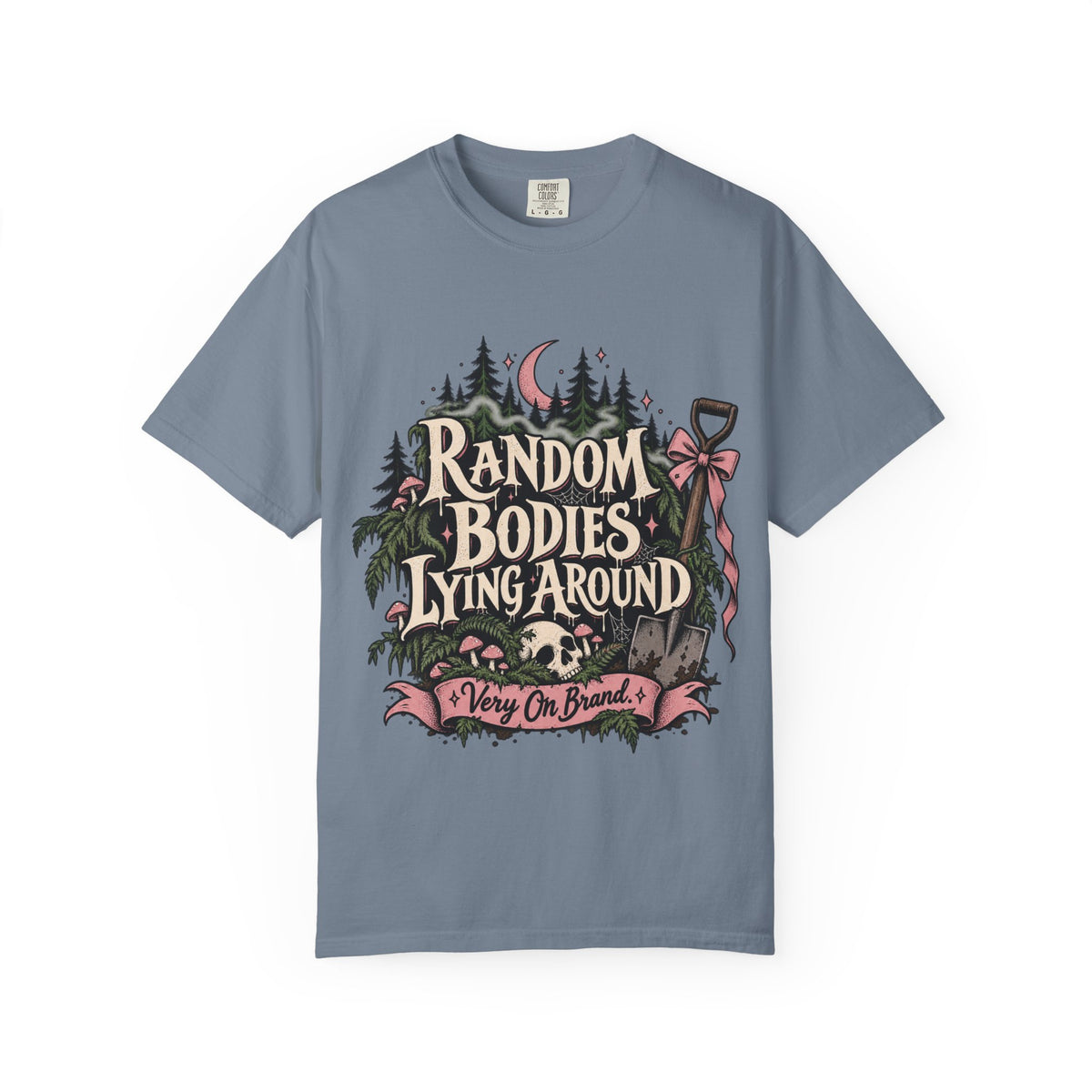 Random Bodies Lying Around Graphic T-Shirt — Dark Humor Halloween Tee