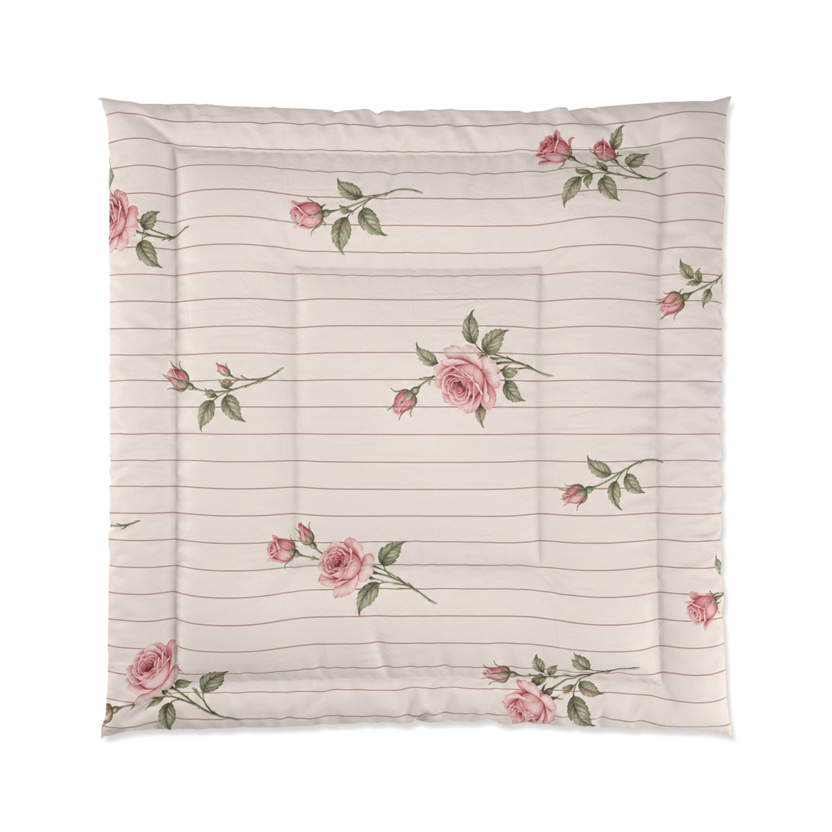Vintage Rose Floral Comforter | Pink Cottagecore Bedding | Romantic Coquette Bedroom Decor | Floral Bedspread