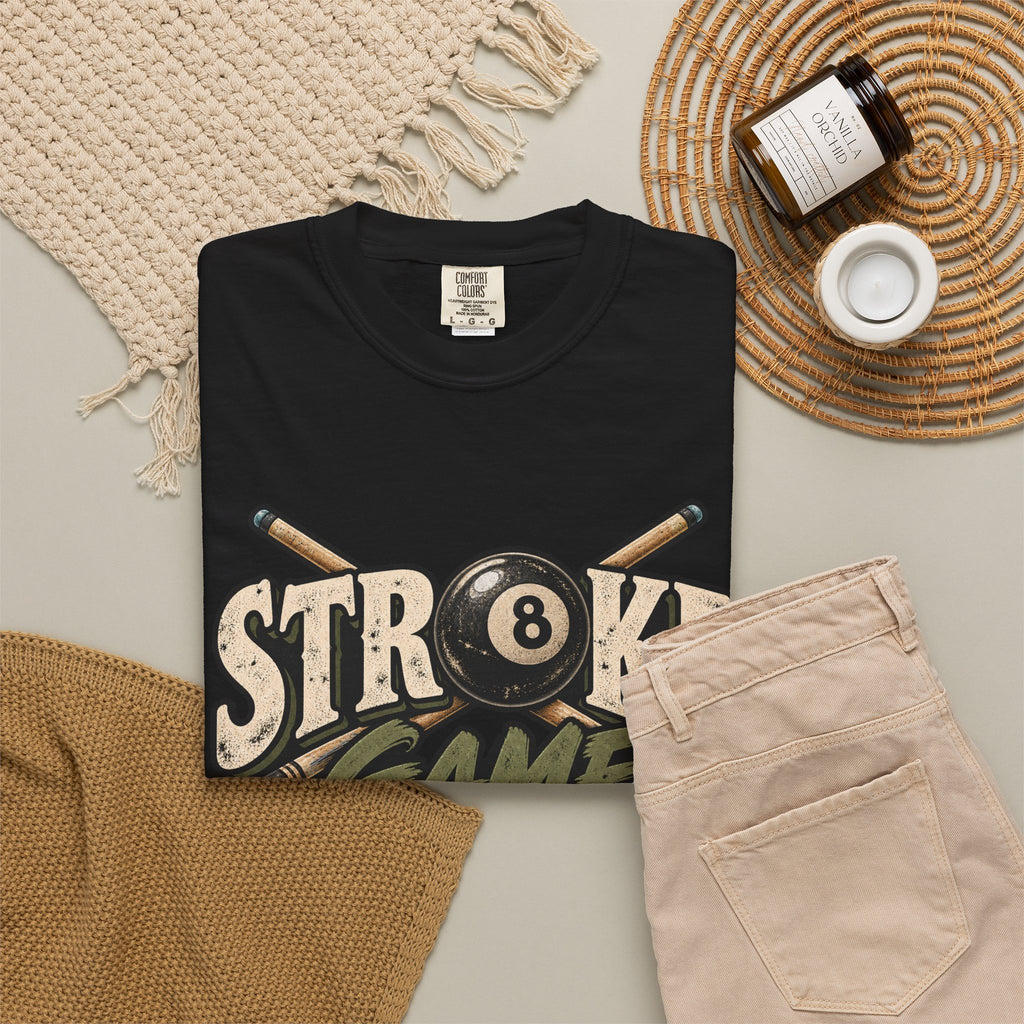 Stroke Game Strong | Retro Pool & Billiards T-Shirt