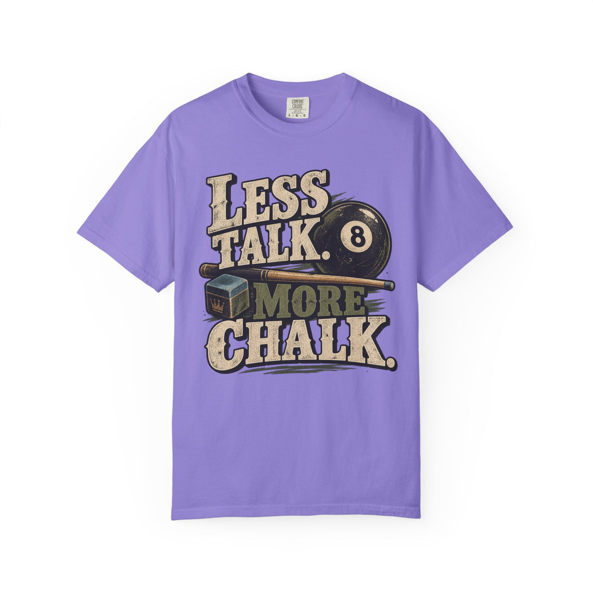Less Talk, More Chalk Pool T-Shirt | Retro Billiards Graphic Tee