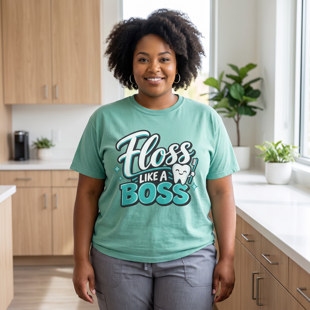 Floss Like a Boss Dental Tee lifestyle mockup